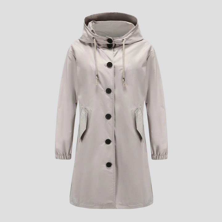 Chaqueta de Lluvia con Capucha Impermeable para Mujeres