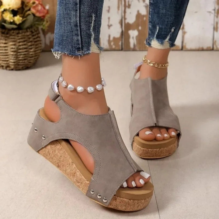 Sandalias de cuña de moda para mujer