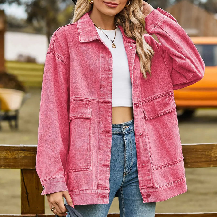 Chaqueta Denim Vintage Clásica para Mujeres