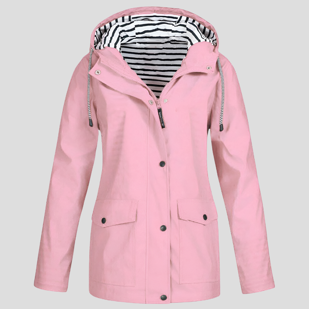 Chaqueta con Capucha Resistente al Agua y al Viento para Mujeres