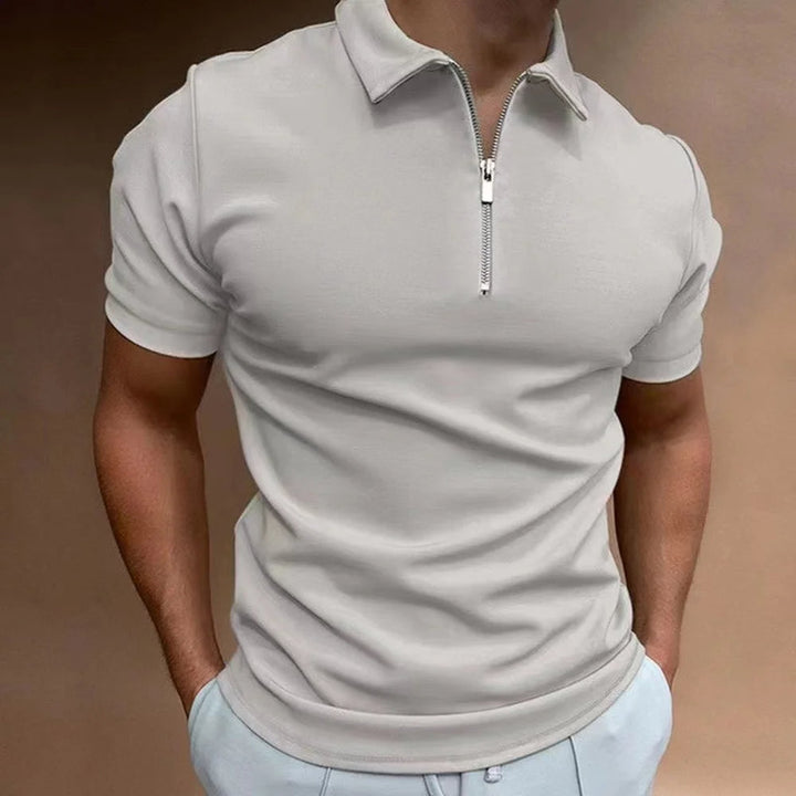 Sophisticación Moderna - Polo con Cuello Zip para Hombres