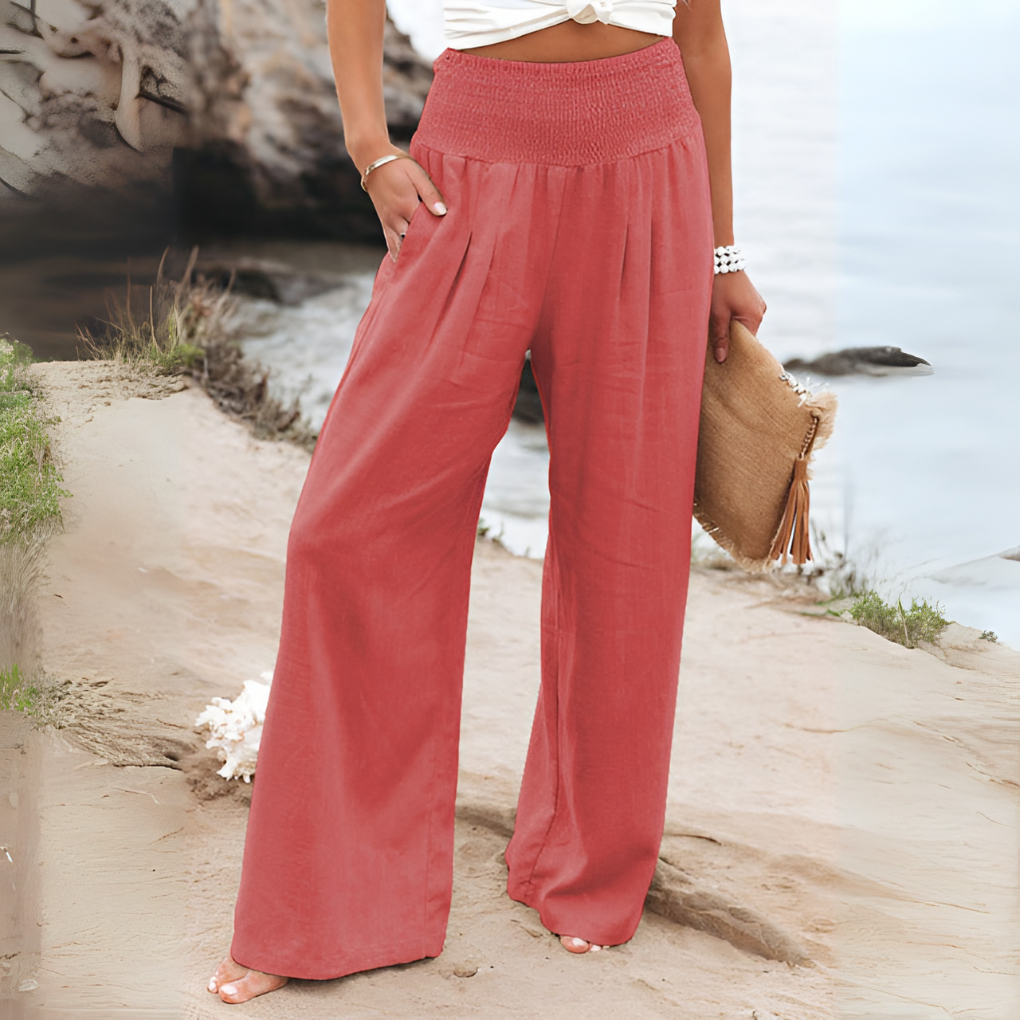 Pantalones de lino cómodos para mujeres