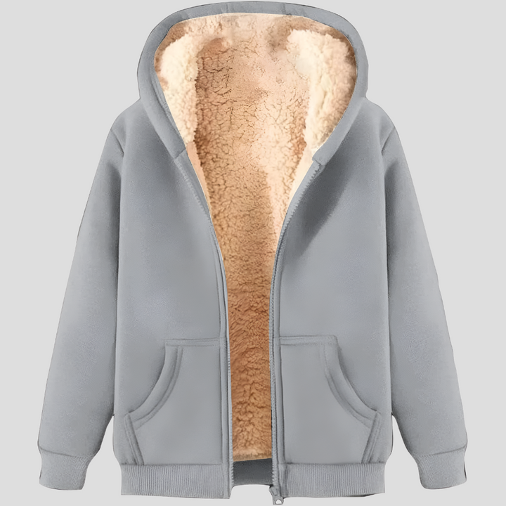 Chaqueta con Capucha Forrada de Forro Polar de Invierno para Hombres