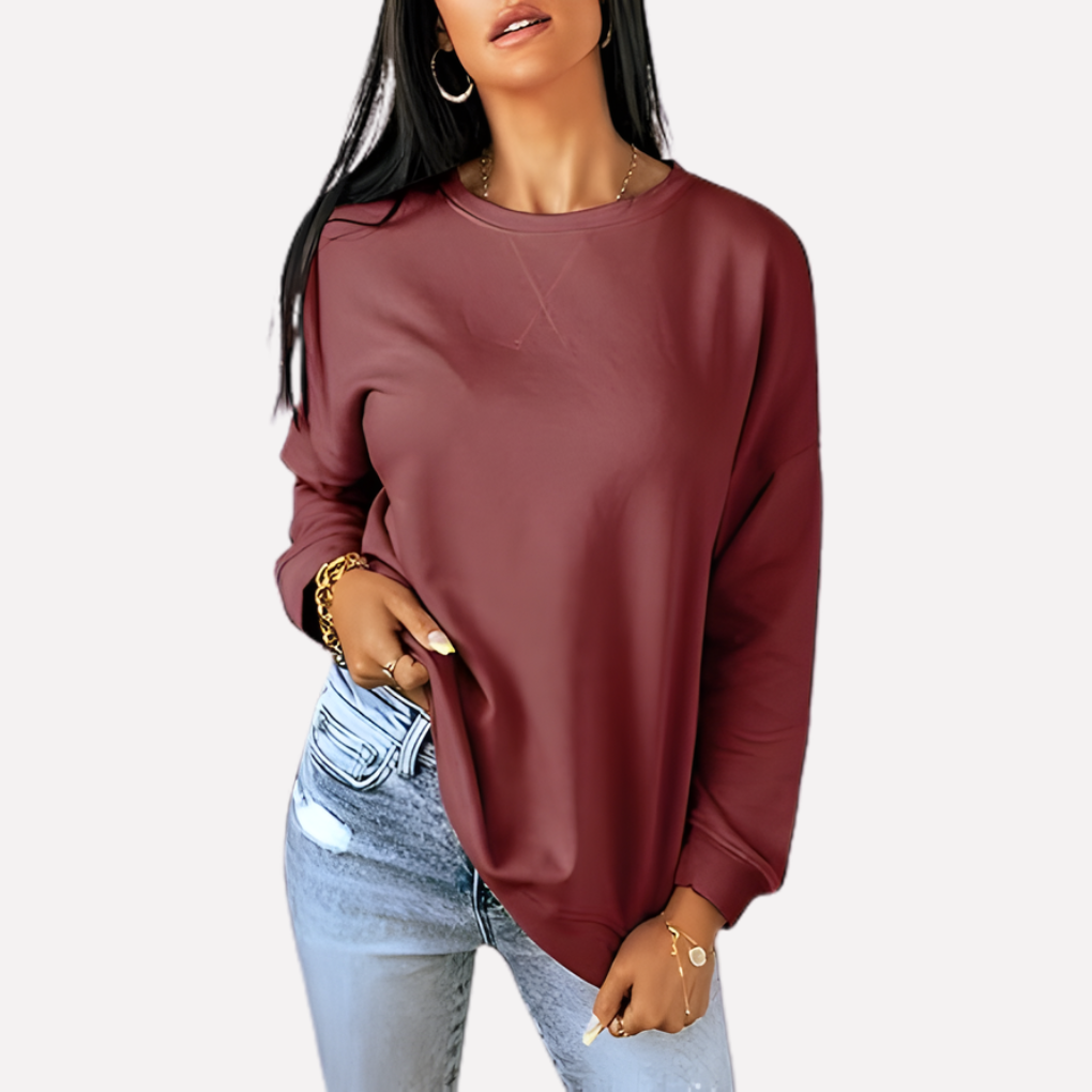 Sudadera de Cuello Redondo para Mujeres