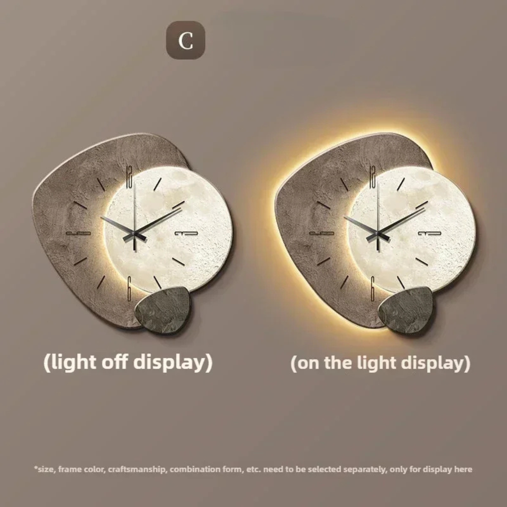 Reloj de Pared Modernista Minimalista con Luz