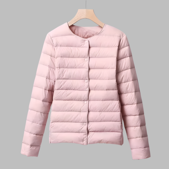Abrigo Sin Cuello Primavera y Invierno para Mujeres