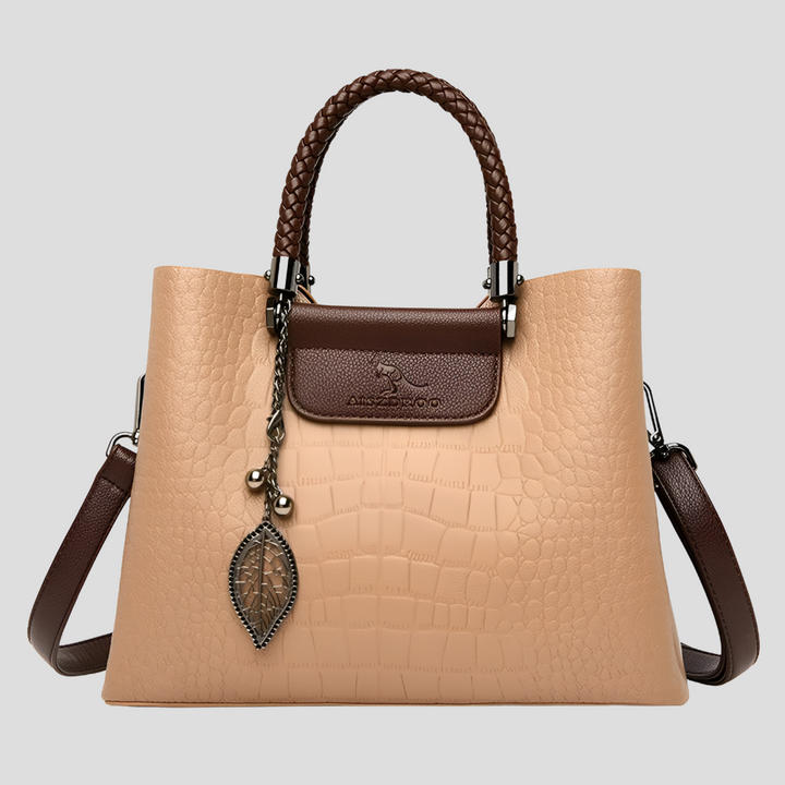 Lyudmila - Bolso de mano de teca de lujo para mujer