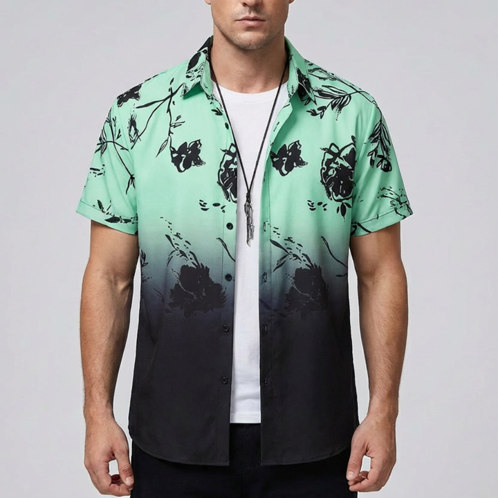 Camisa Hawaiana con Impresión de Flores 3D para Hombres
