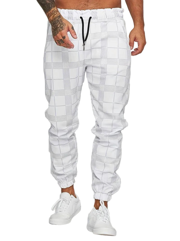 Pantalones Jogger Slim Fit a Cuadros para Hombres