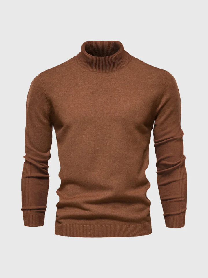 Suéter de Cuello Alto para Hombres – Lavable y Versátil