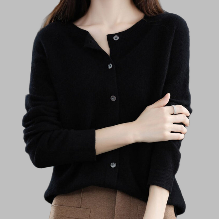 Cardigan de Cuello O para Mujeres