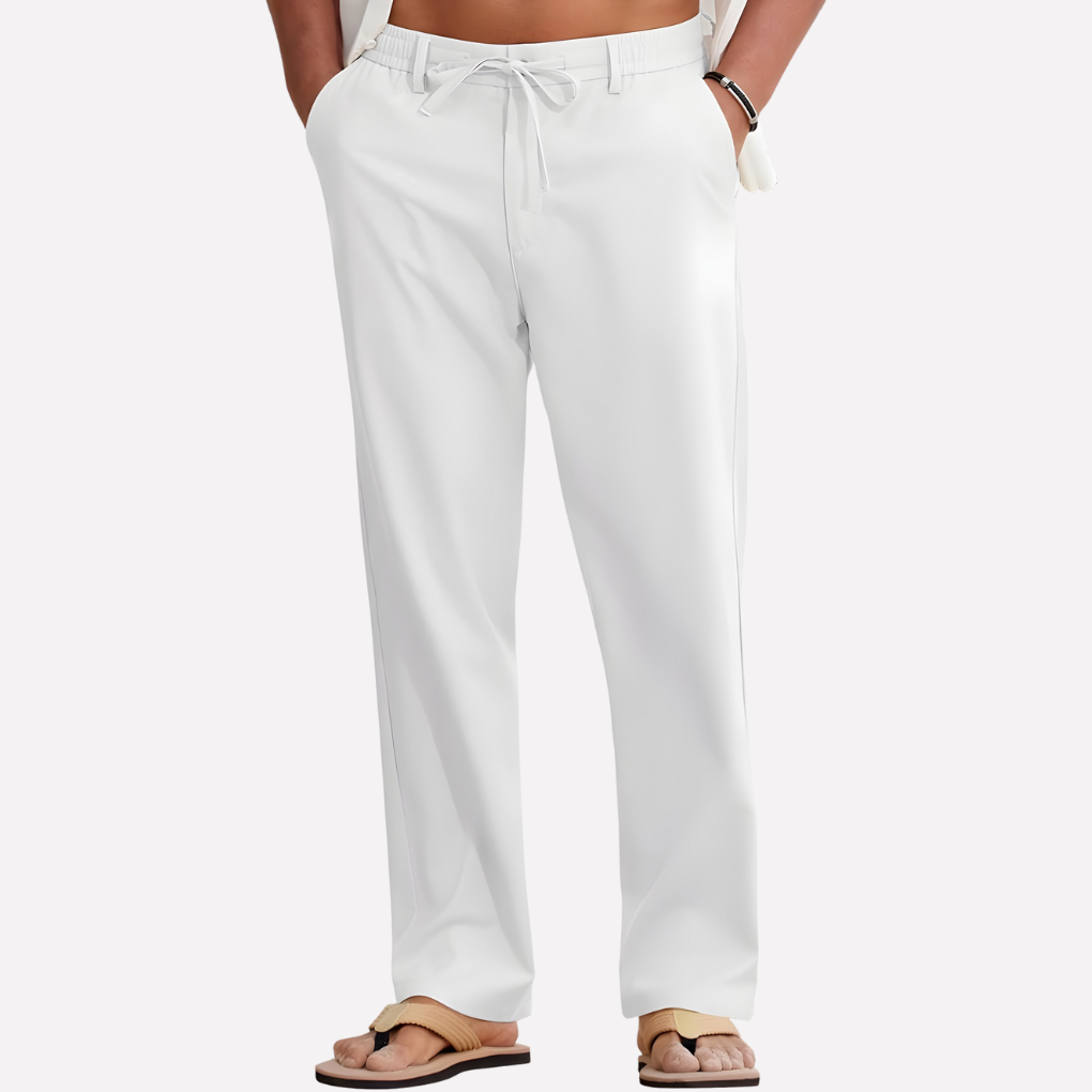Pantalones de Algodón y Lino para Hombre