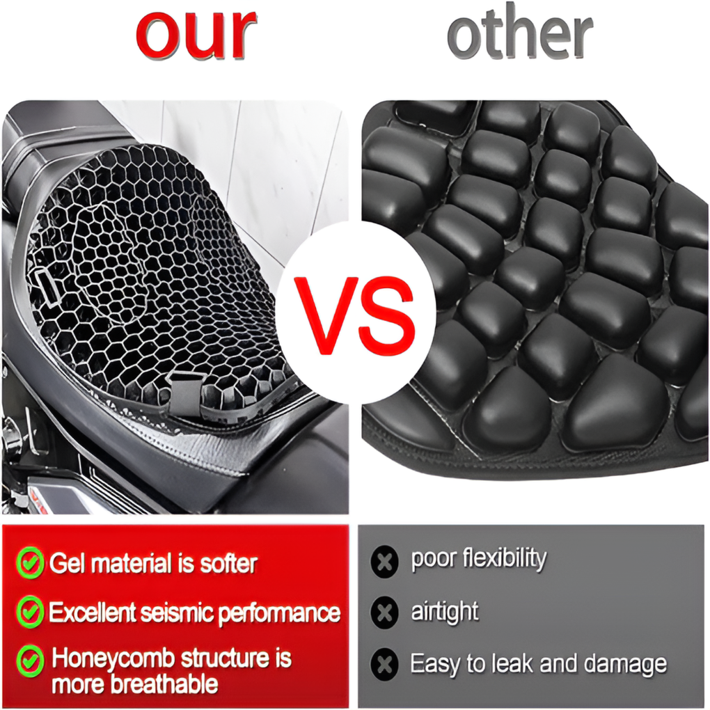 Almohadilla de Asiento de Gel para Motocicleta para Viajes Largos