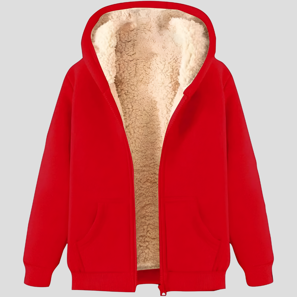 Chaqueta con Capucha Forrada de Forro Polar de Invierno para Hombres