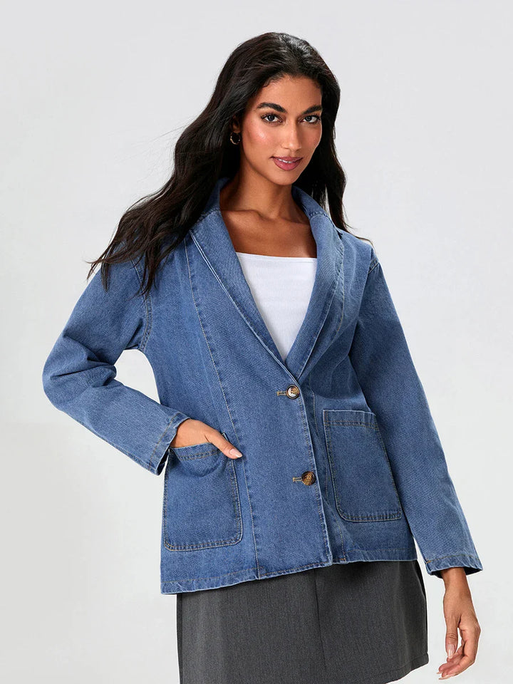 UrbanEdge – Blazer vaquero con corte clásico