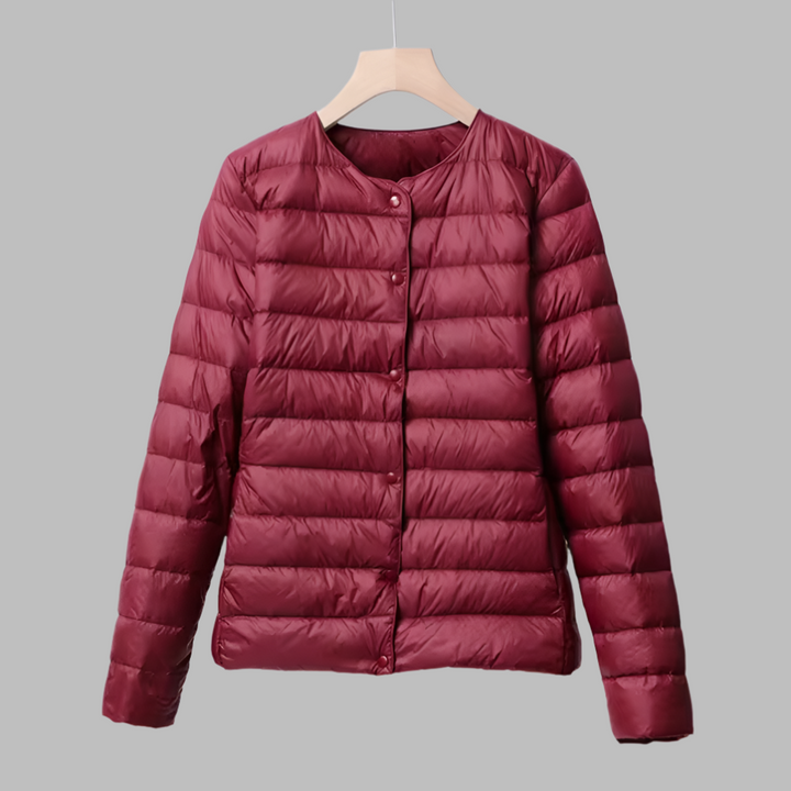 Abrigo Sin Cuello Primavera y Invierno para Mujeres