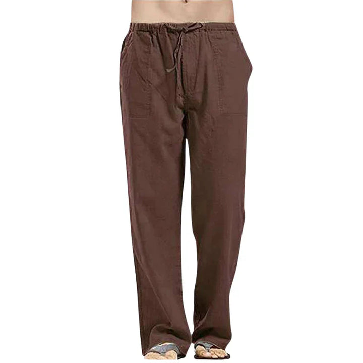 Lino – Pantalones de lino transpirables para hombre con corte oversize