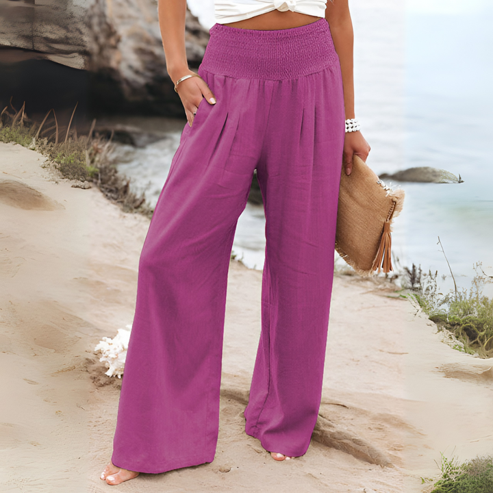 Pantalones de lino cómodos para mujeres