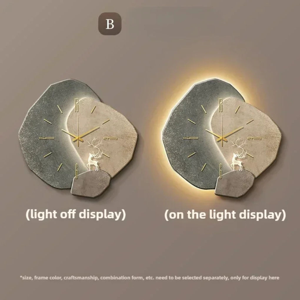 Reloj de Pared Modernista Minimalista con Luz