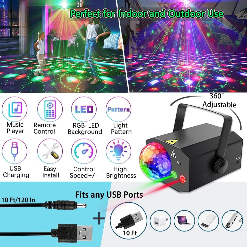 Luz Disco Láser 2 en 1