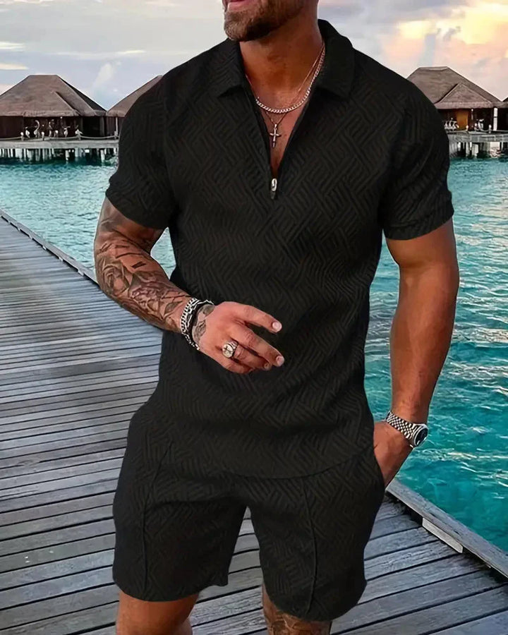 Conjunto de Traje de Verano con Cremallera Casual