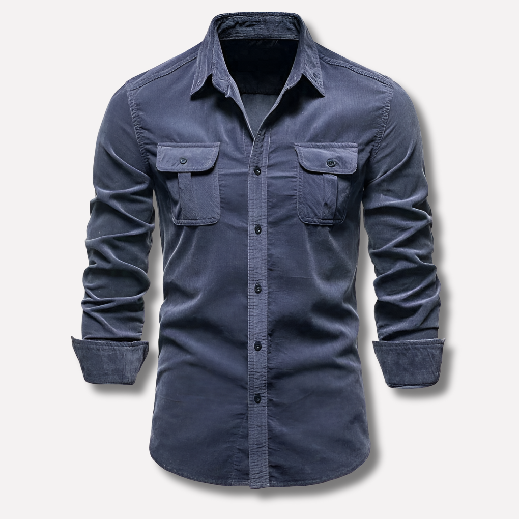 Camisa clásica de pana para hombre