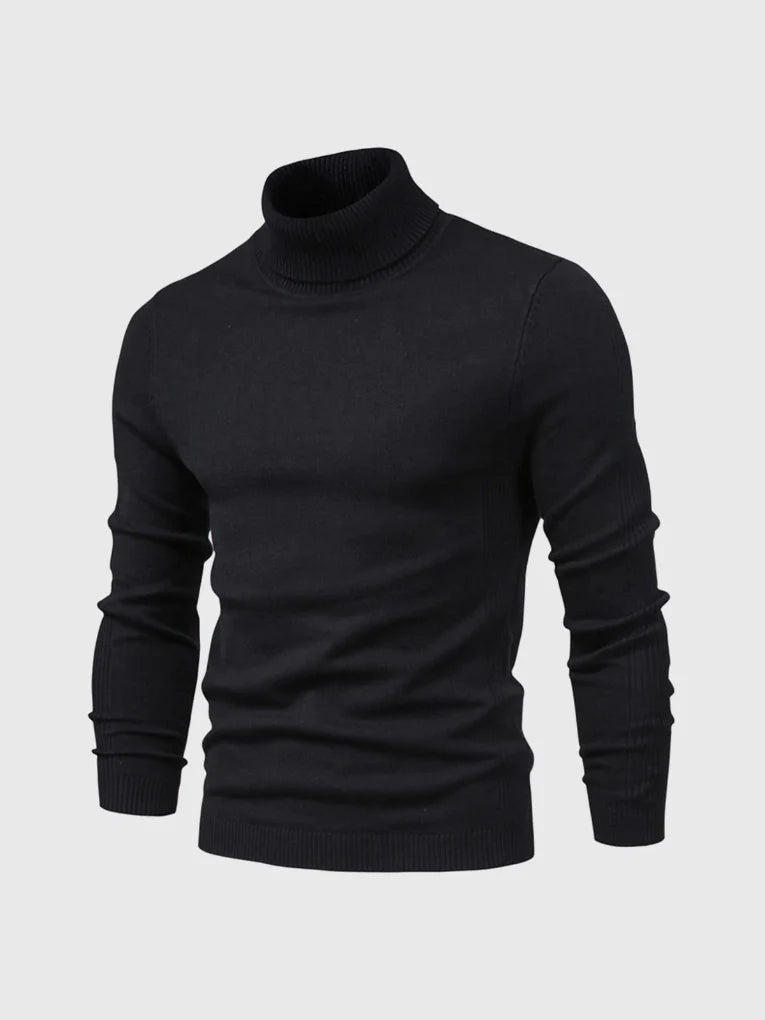 Suéter de Cuello Alto para Hombres – Lavable y Versátil