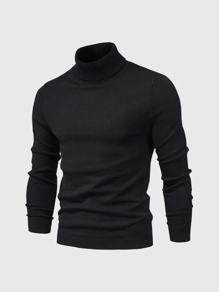 Suéter de Cuello Alto para Hombres – Lavable y Versátil