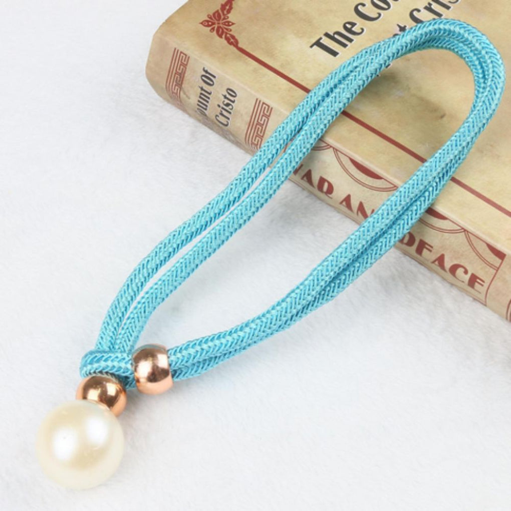 Conjunto de 2 Piezas Elegante y Brillante Tirador de Cortina de Perlas