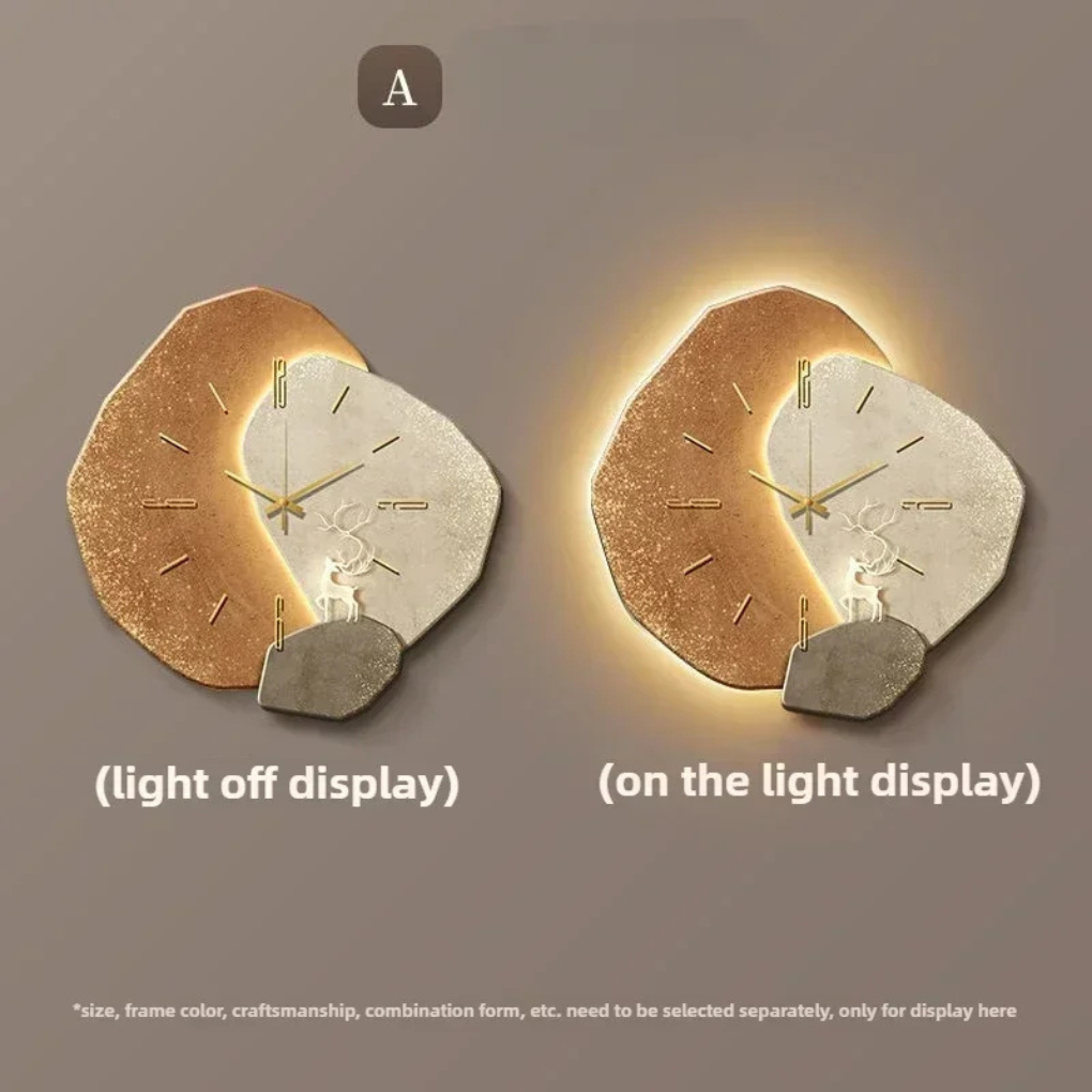 Reloj de Pared Modernista Minimalista con Luz