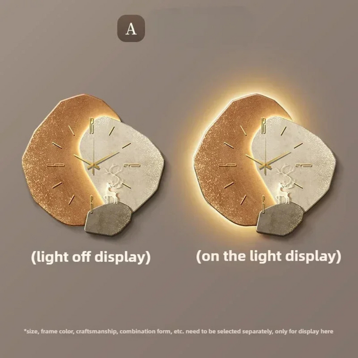 Reloj de Pared Modernista Minimalista con Luz