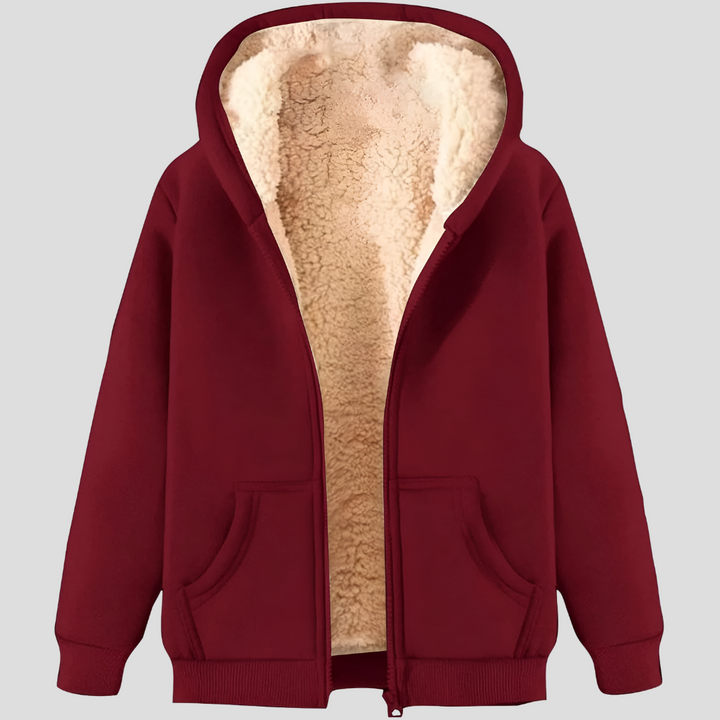 Chaqueta de sudadera con capucha forrada de polar de invierno para hombres