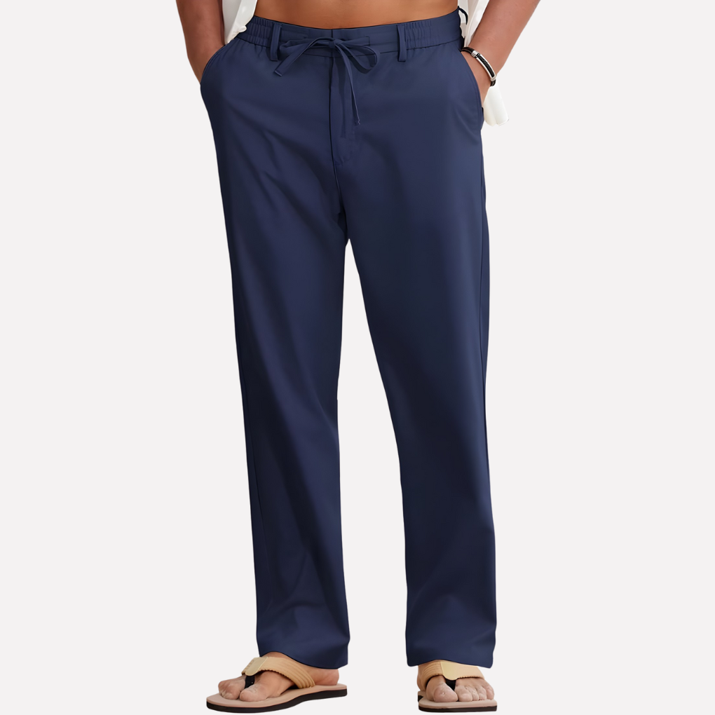 Pantalones de Algodón y Lino para Hombre