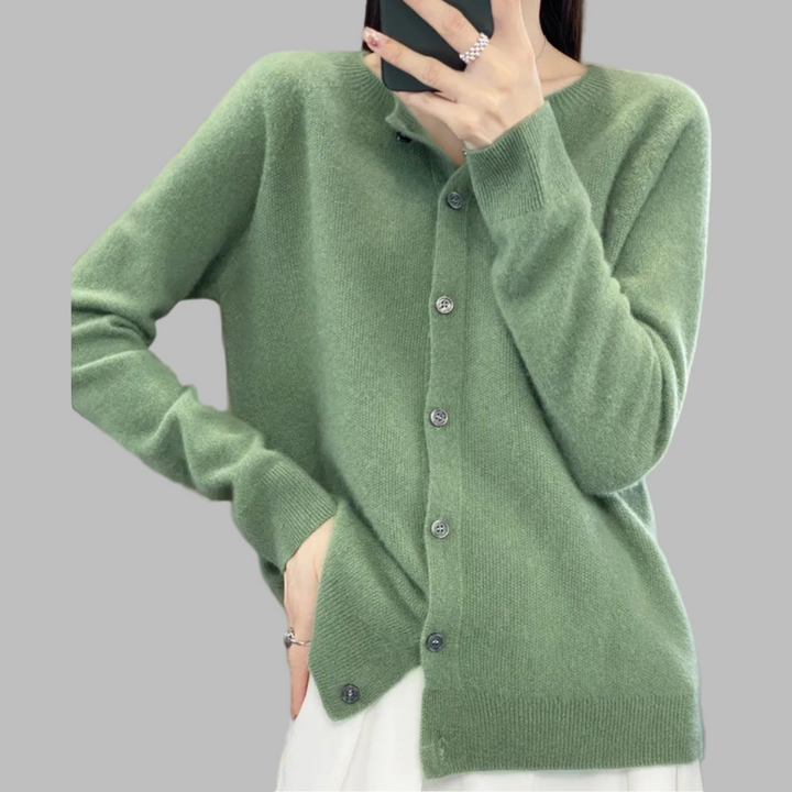Cardigan de Cuello O para Mujeres