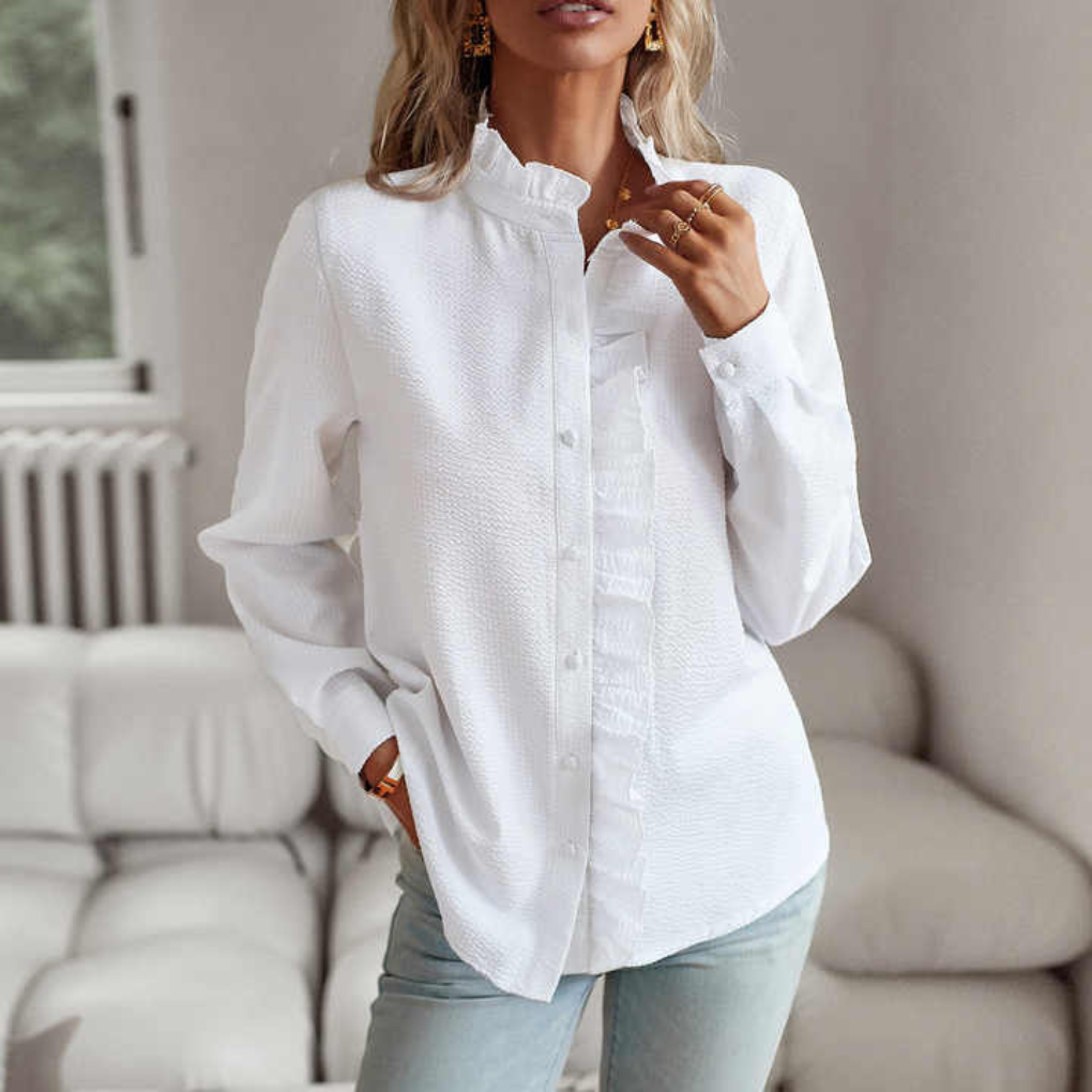 Elegante blusa de manga larga