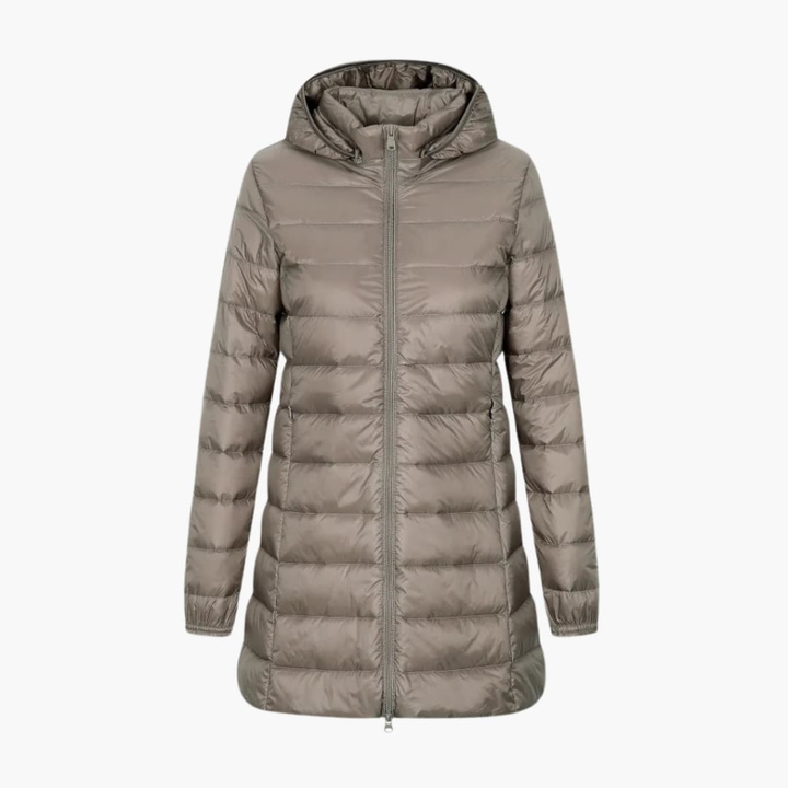 Chaqueta de Invierno de Mujer con Capucha y Corte Largo