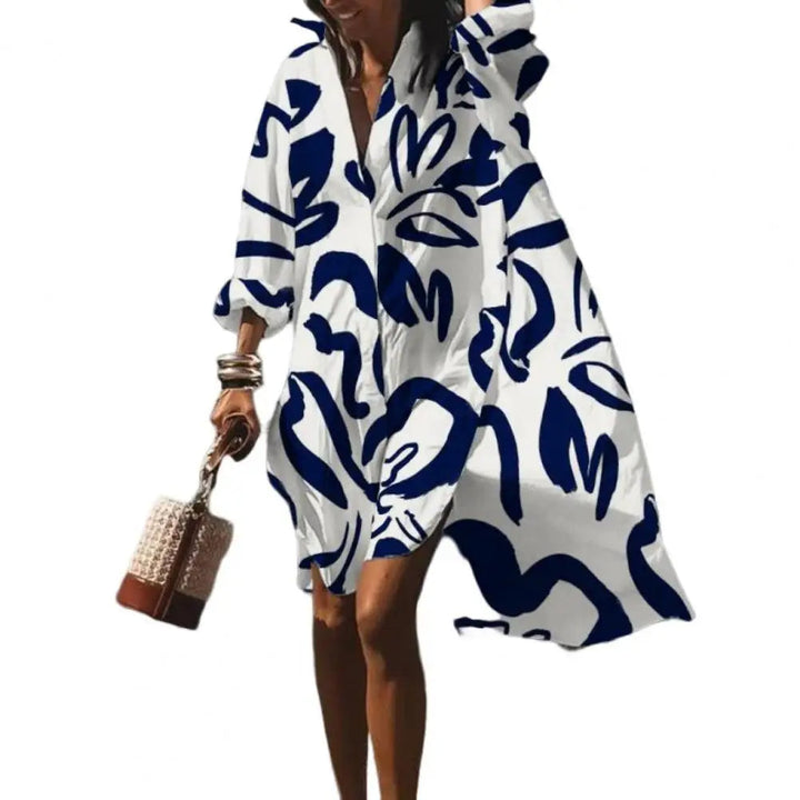 Vestido de Verano Mujer Talla Grande con Estampado Boho