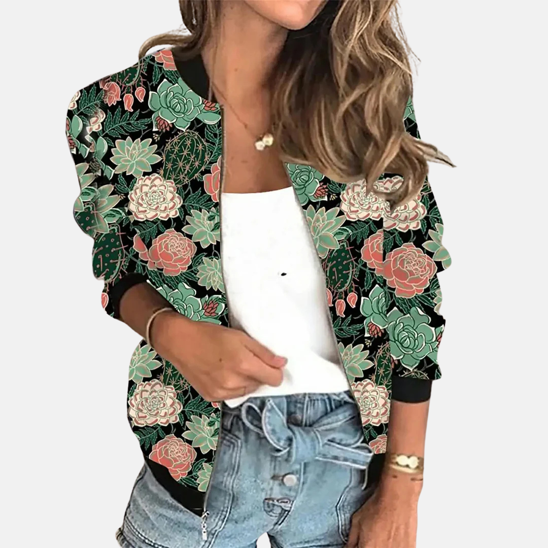 Chaqueta bomber de inspiración vintage para mujer