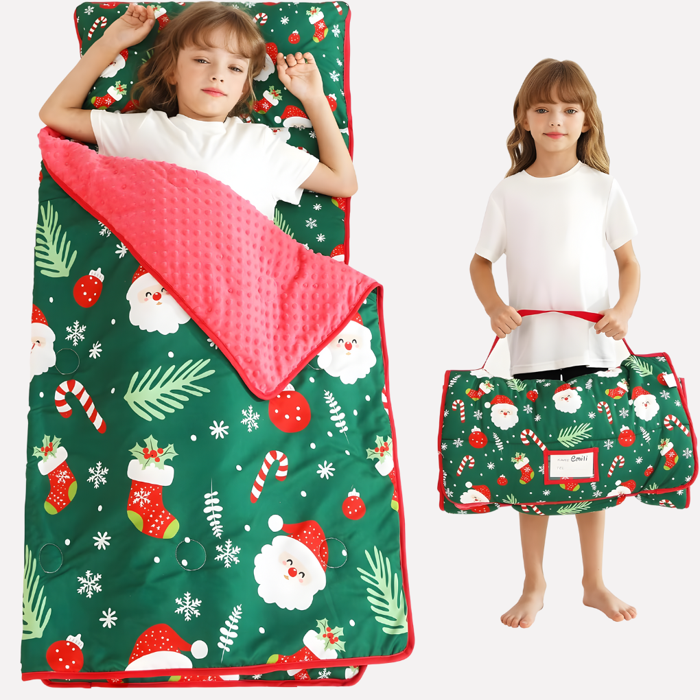 Esterilla de Siesta para Niños Pequeños con Almohada y Manta