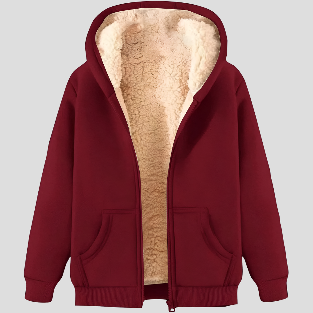 Chaqueta con Capucha Forrada de Forro Polar de Invierno para Hombres