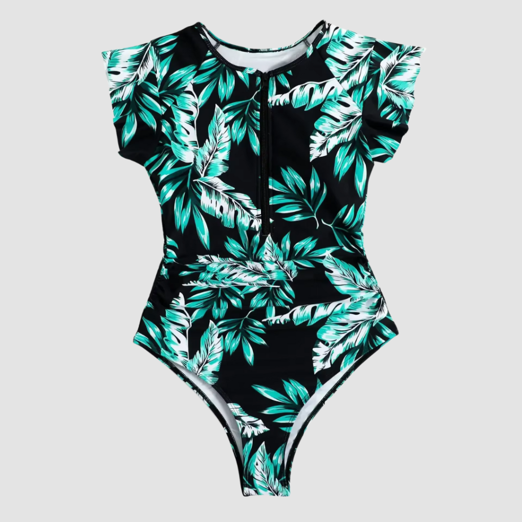 Traje de Baño de Una Sola Pieza con Cremallera para Mujeres
