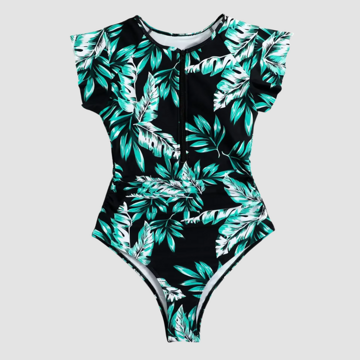 Traje de Baño de Una Sola Pieza con Cremallera para Mujeres