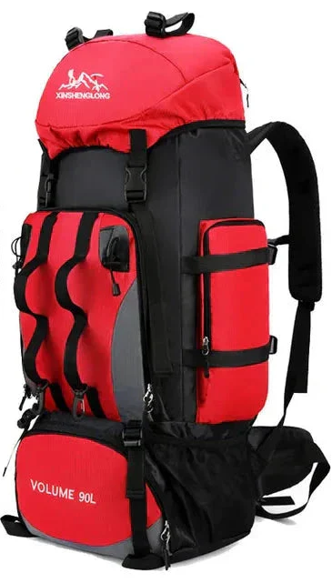 Mochila impermeable de 90 l para acampada y senderismo