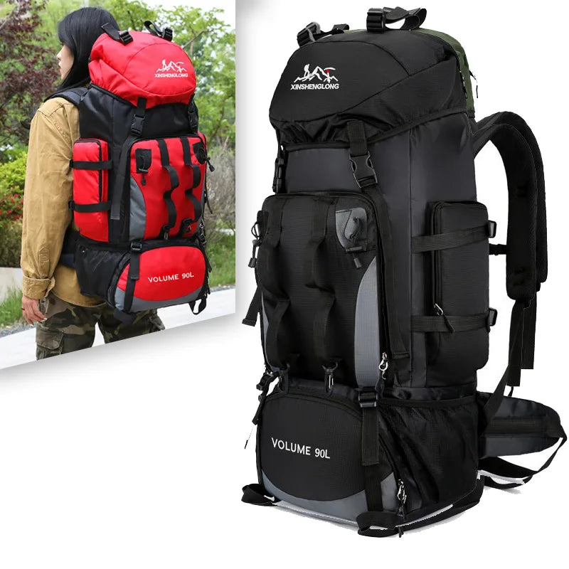 Mochila impermeable de 90 l para acampada y senderismo