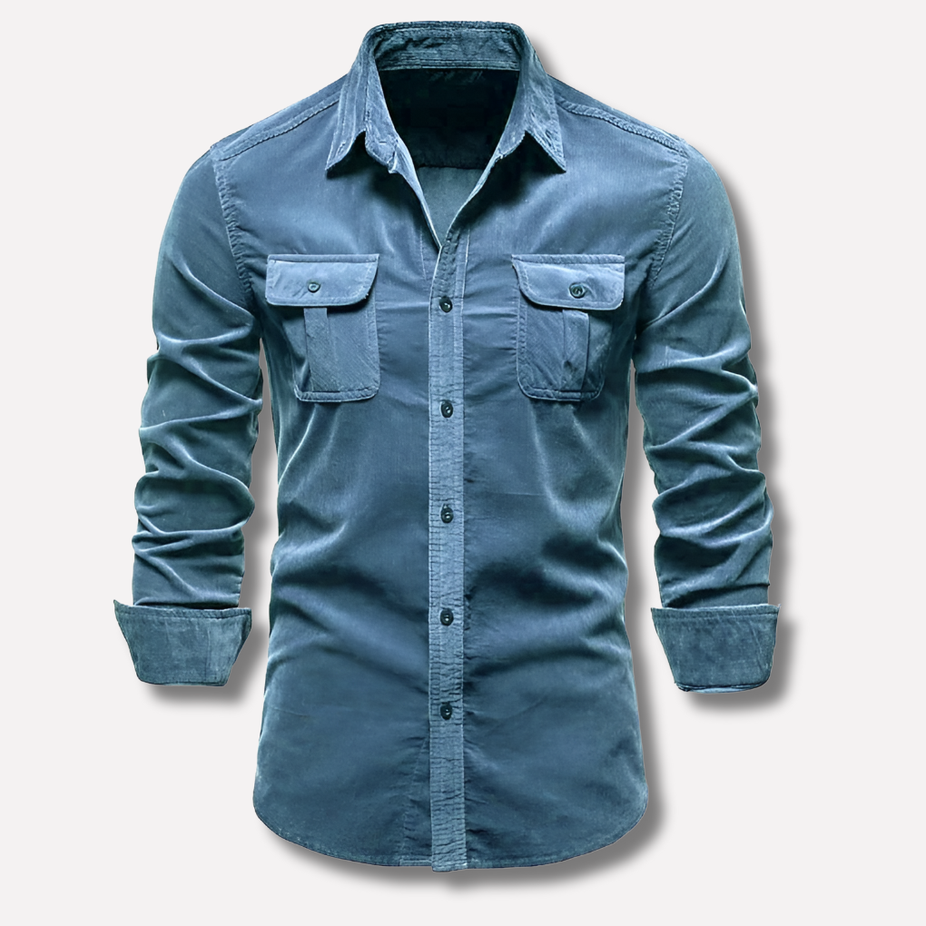 Camisa clásica de pana para hombre