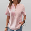 Blusa Ligera a Rayas para Mujeres con Cuello Mandarín