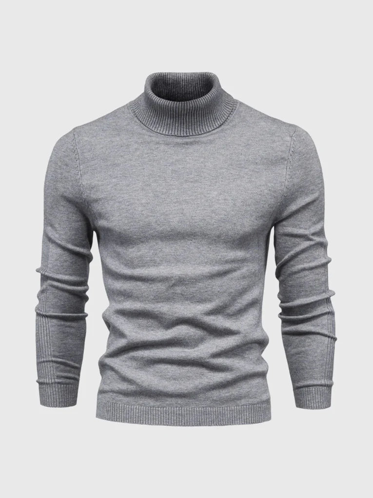 Suéter de Cuello Alto para Hombres – Lavable y Versátil