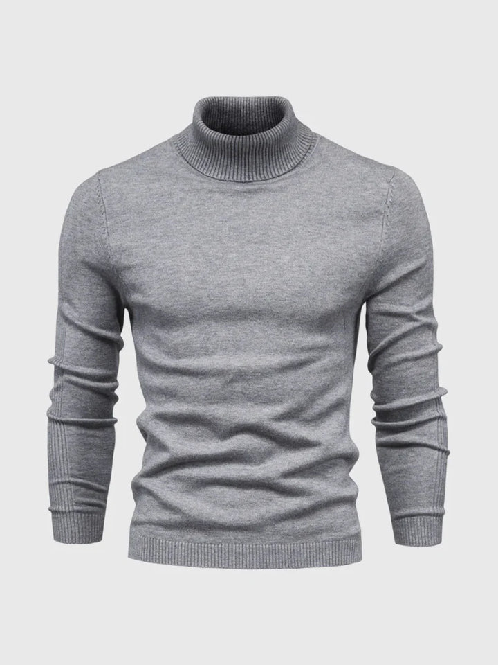 Suéter de Cuello Alto para Hombres – Lavable y Versátil