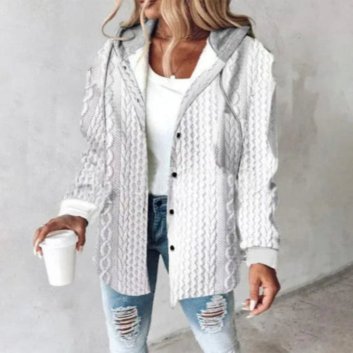 Chaqueta con Capucha a Cuadros para Mujeres