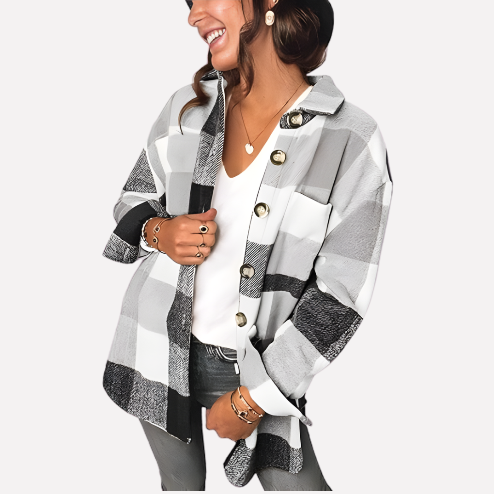 Chaqueta de cuadros para mujeres